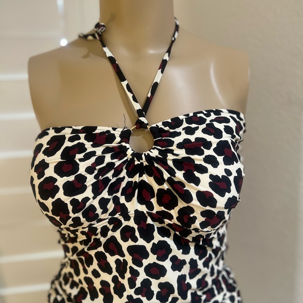 Michael Michael Kors Bandeau Tankini Top Women's‎ Swimsuit Multi Size Medium - Picture 3 of 9